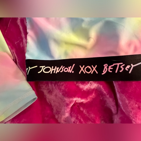 Betsey Johnson Girl's S 7/8 Long Sleeve Rash Guard Tankini Swimsuit top only - Picture 6 of 7